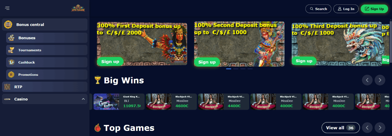 UKAztecParadiseCasino Gaming Platform: A Review for UK Players