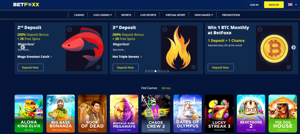 Betfoxx Casino Screenshot