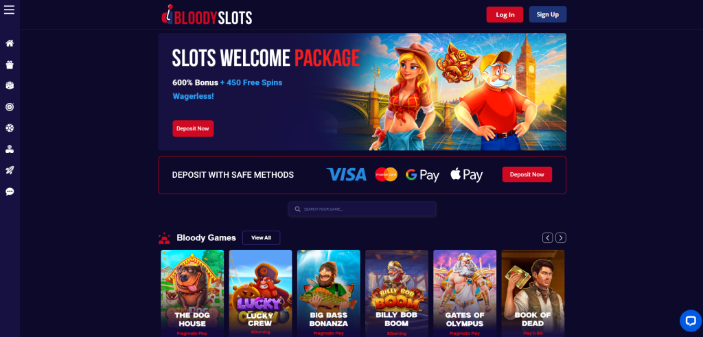 BloodySlots Casino screenshot
