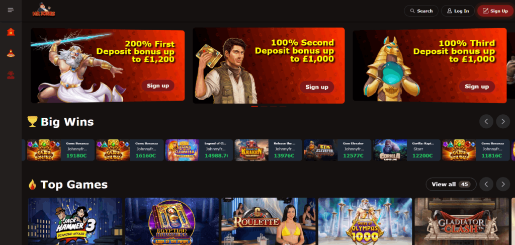 Mr Jones Casino Screenshot