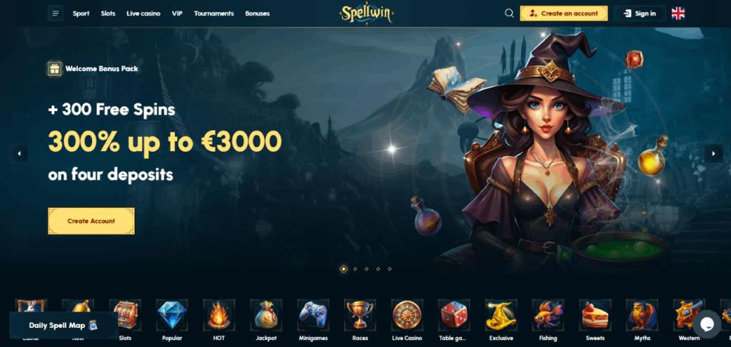 Spellwin Casino Screenshot