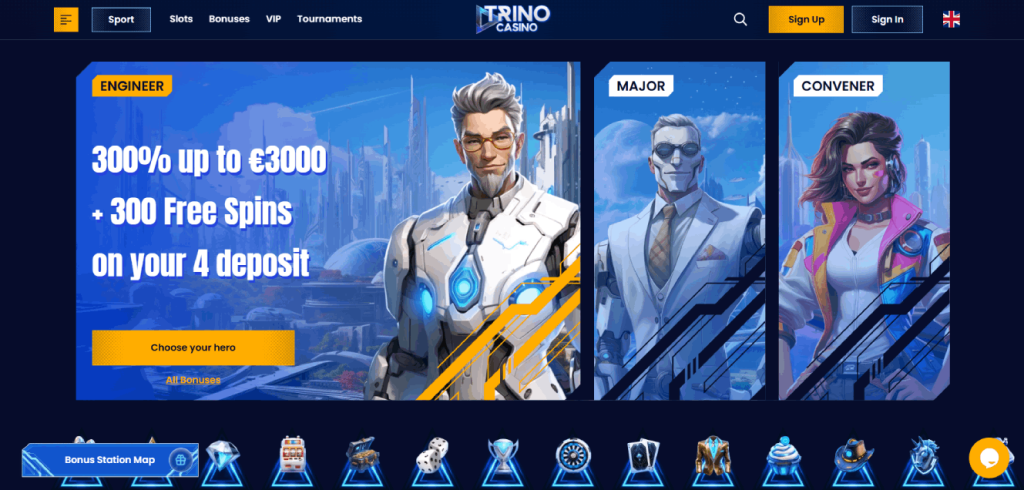 Trino Casino Screenshot