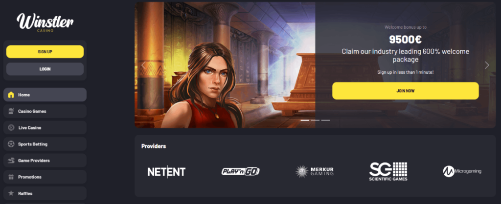 Winstler Casino Screenshot